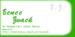 bence zwack business card